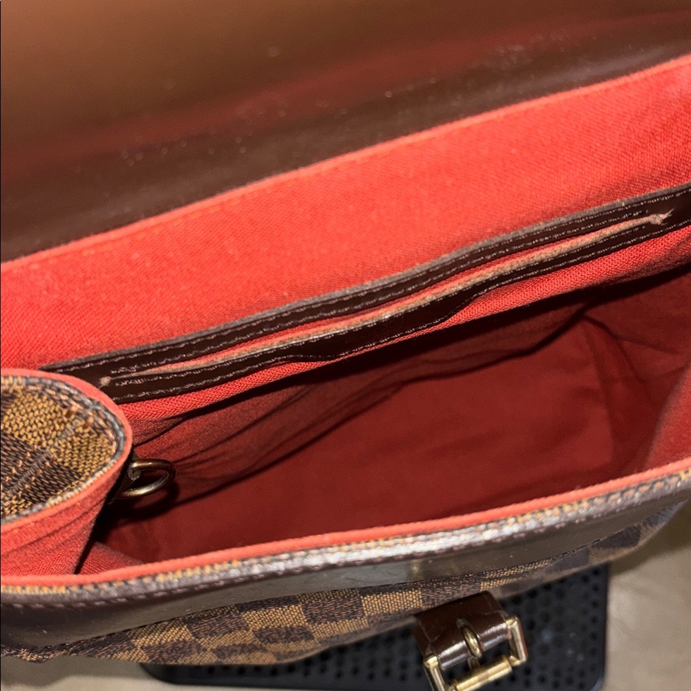 Luxury Brown Checkered Backpack - image 3